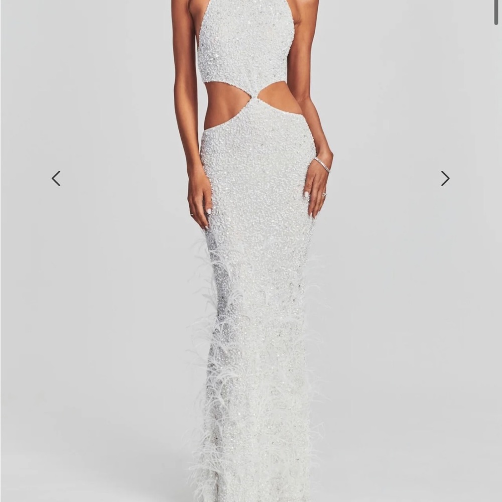 Katerina Sequin Feather Dress